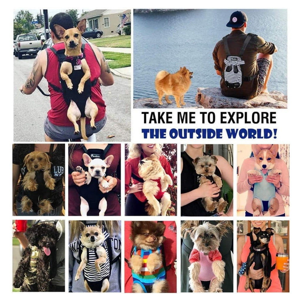 ATMUNGSAKTIVE HAUSTIER RUCKSACK HUNDE VERSTELLBARE MESH TG.M SCHWARZ