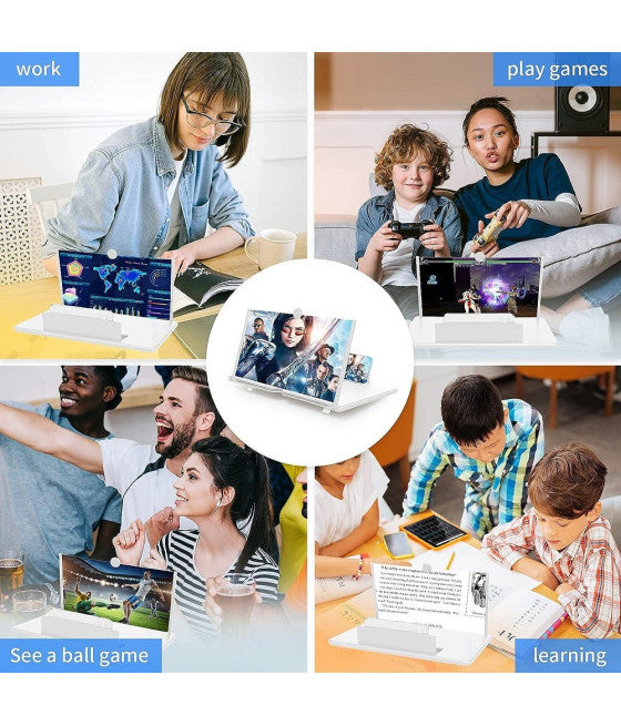 12" 3D-BILDSCHIRMLUPE FÜR SMARTPHONE UND VIDEOFILME