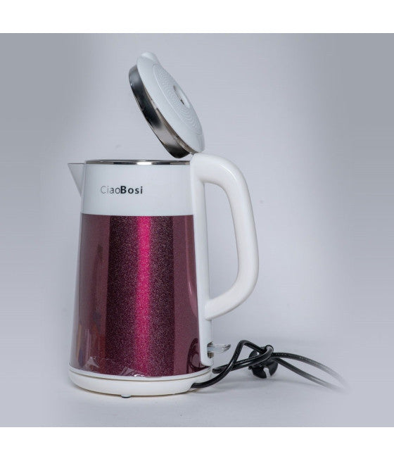 2 LITER 2000W ELEKTRISCHER STAHLWASSERKOCHER BÜRO WASSER REISEN TX-9942