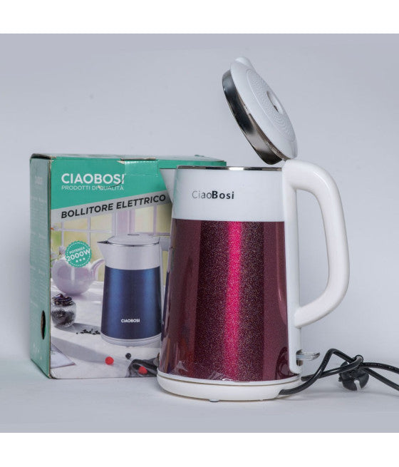 2 LITER 2000W ELEKTRISCHER STAHLWASSERKOCHER BÜRO WASSER REISEN TX-9942