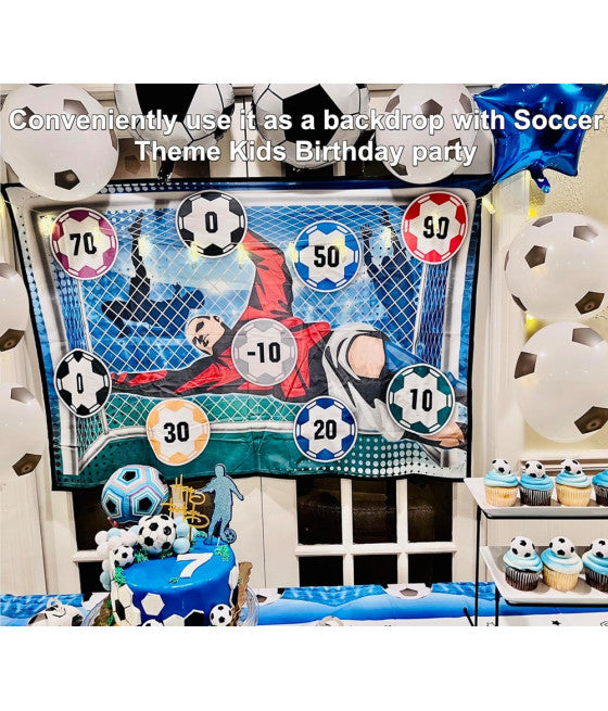 8-teiliges Kinderspielset Fußball-Stifte mit Haken und selbstklebendem Ziel