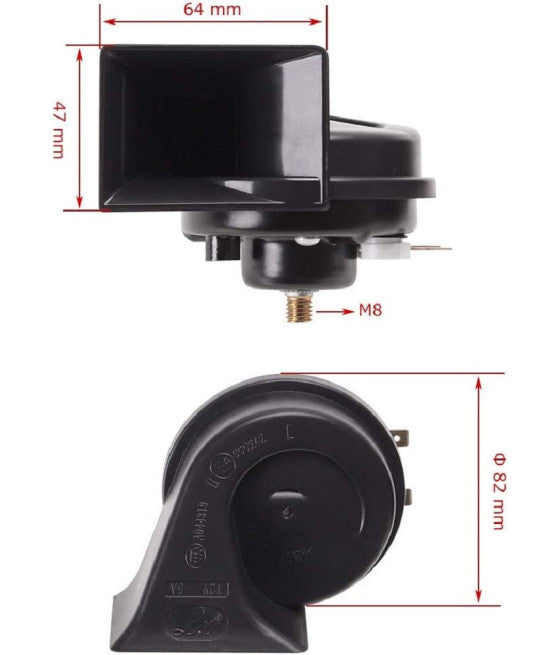 2PCS DOUBLE TONE HORN UNIVERSAL SIGNAL HORN CAR TRUCK MOTORCYCLE