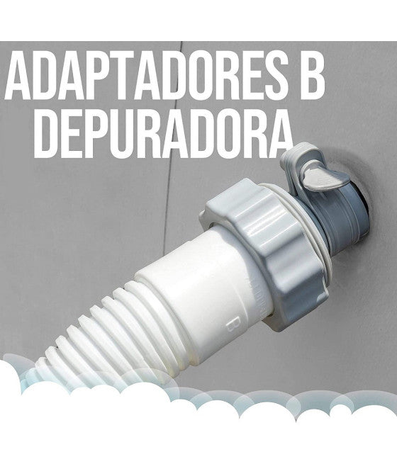 2STÜCK ADAPTER TYP B POOLPUMPEN KLAMMERFILTER ZUBEHÖR 26061