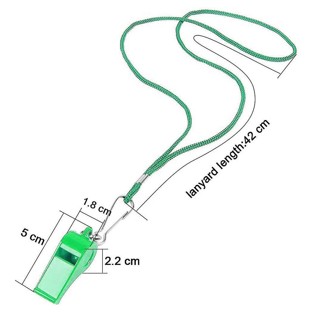 4PCS KUNSTSTOFF PFEIFEN MIT LANYARD TRAINER FUSSBALL-SCHIEDSRICHTER