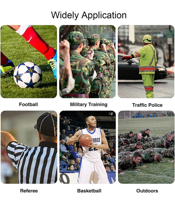 4PCS KUNSTSTOFF PFEIFEN MIT LANYARD TRAINER FUSSBALL-SCHIEDSRICHTER