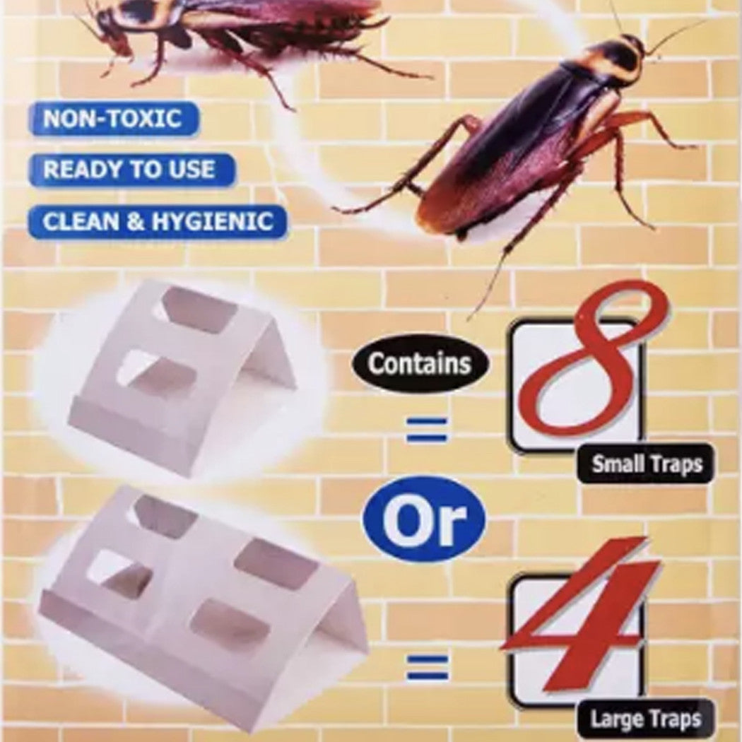 8 KAKERLAKEN KAKERLAKEN-INSEKTENFALLEN-SET MIT SUPERSTARKEM KLEBSTOFF