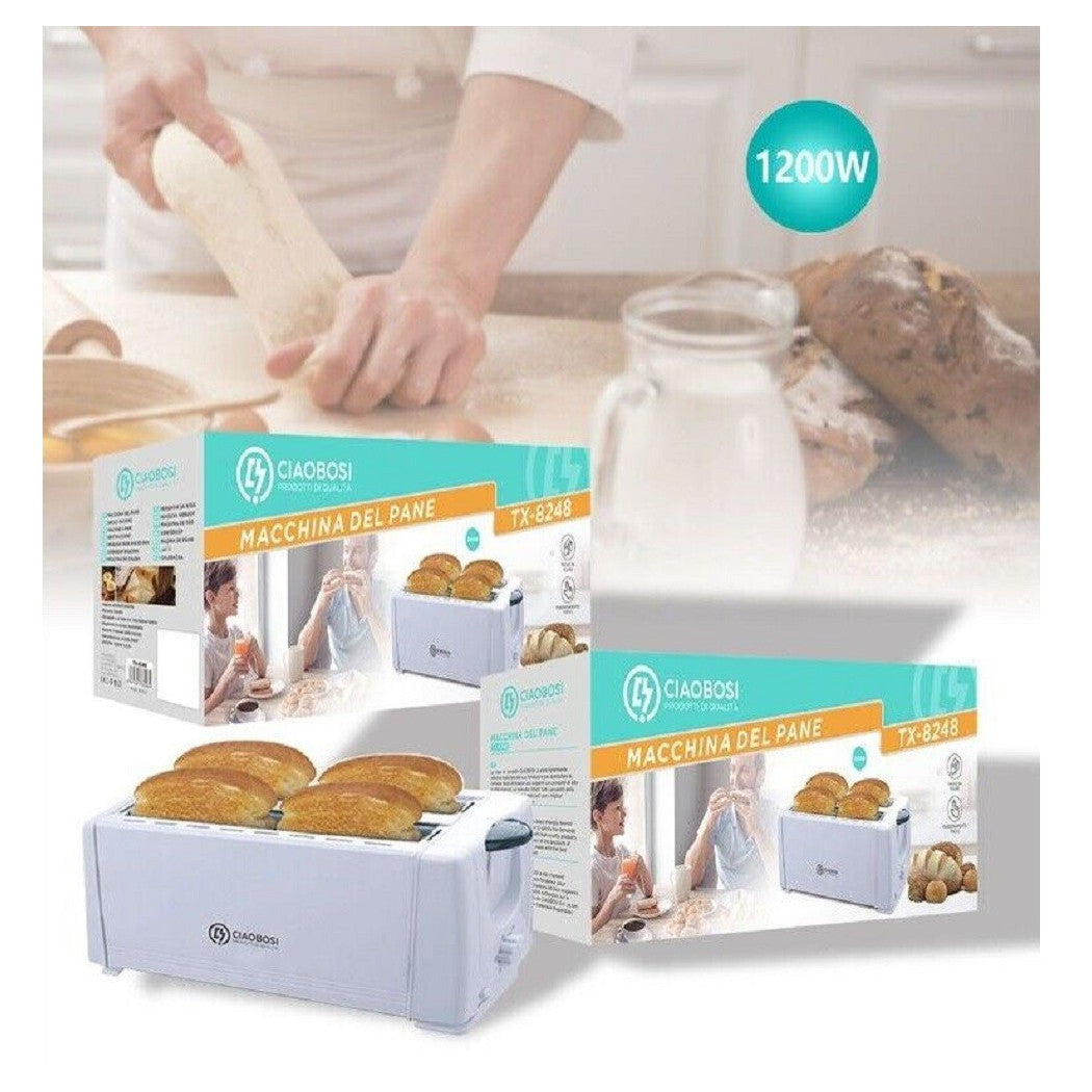 1200W MULTIFUNKTIONS-BROTTOASTER KRÜMELFACH TX8248