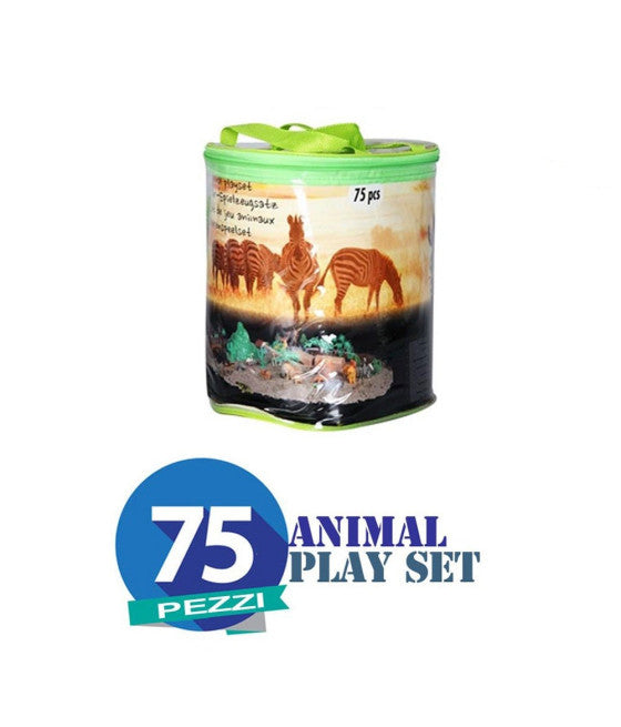 75PCS PACK TIERE KINDER WALD CONTAINER SPIELSET