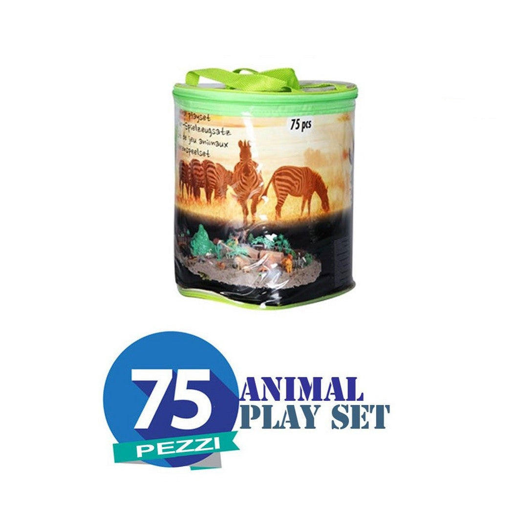 75PCS PACK TIERE KINDER WALD CONTAINER SPIELSET