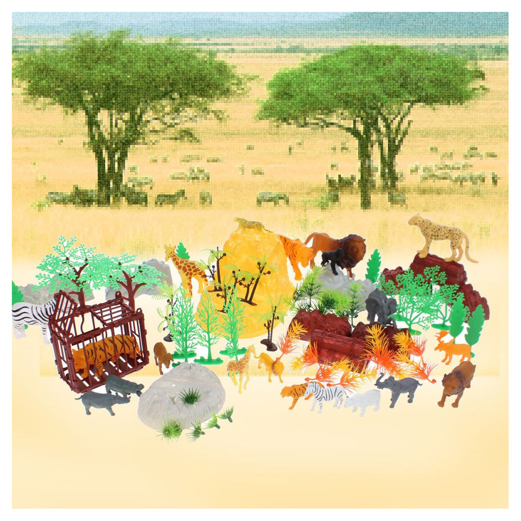 75PCS PACK TIERE KINDER WALD CONTAINER SPIELSET