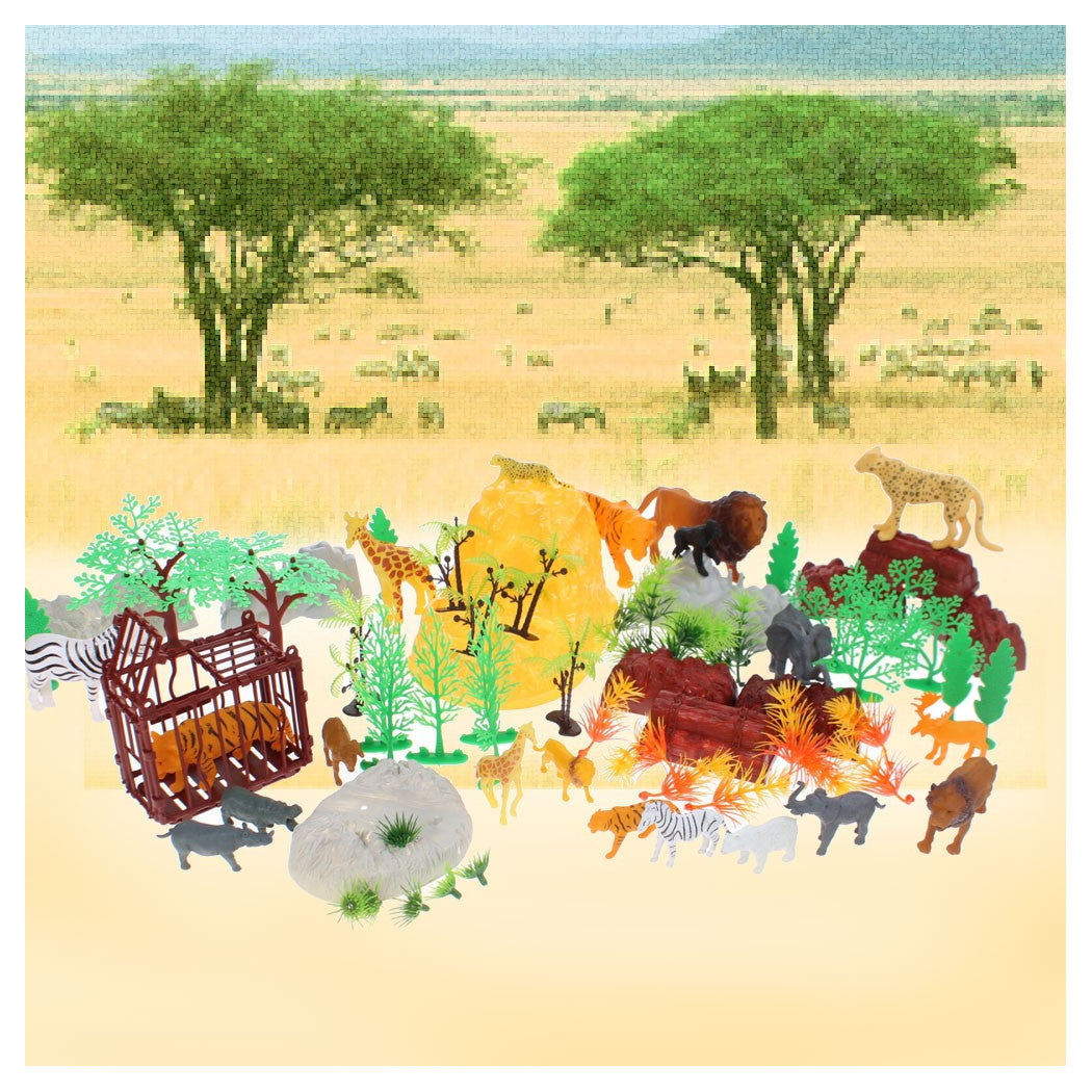 75PCS PACK TIERE KINDER WALD CONTAINER SPIELSET