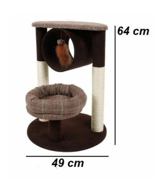 2-BAUM-KATZENKRATZBAUM STABILER 2 SOCKEL RUHETUNNEL KATZENSPIEL