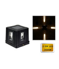 APPLIQUE LED 2,5 W EXTERAL CUBO LAMPADA PARETE LUCE GIARDINO NERO ES32