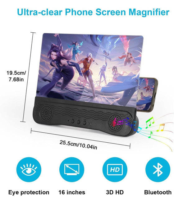 3D-LUPE AUDIO- UND VIDEOOBJEKTIV FÜR SMARTPHONES 12" BILDSCHIRMVERGRÖSSERUNG