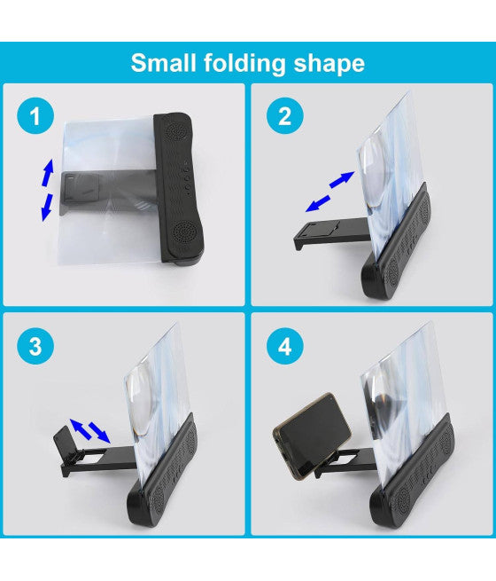 3D-LUPE AUDIO- UND VIDEOOBJEKTIV FÜR SMARTPHONES 12" BILDSCHIRMVERGRÖSSERUNG