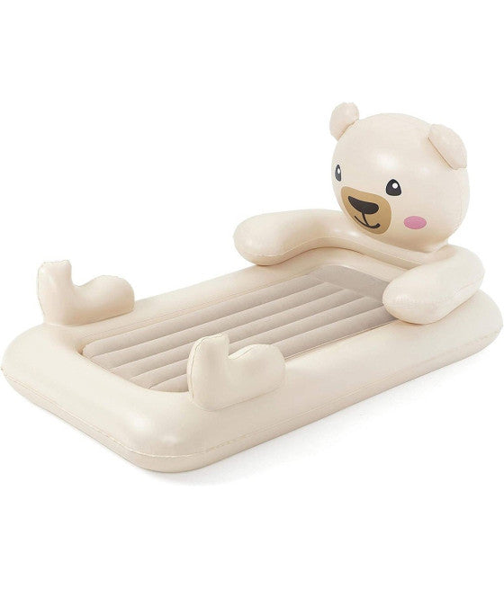 AUFBLASBARE KINDERBETTCHEN TEDDYBÄR 188X109X89 CM MATRATZE 67712