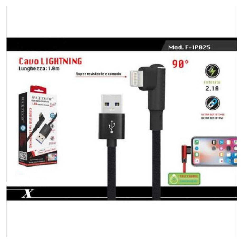 ACVO LIGHTNING 90° USB RECARICA MIT IPAD 1MT F-IP025