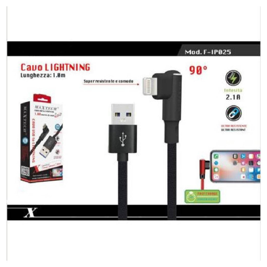 ACVO LIGHTNING 90° USB RECARICA MIT IPAD 1MT F-IP025