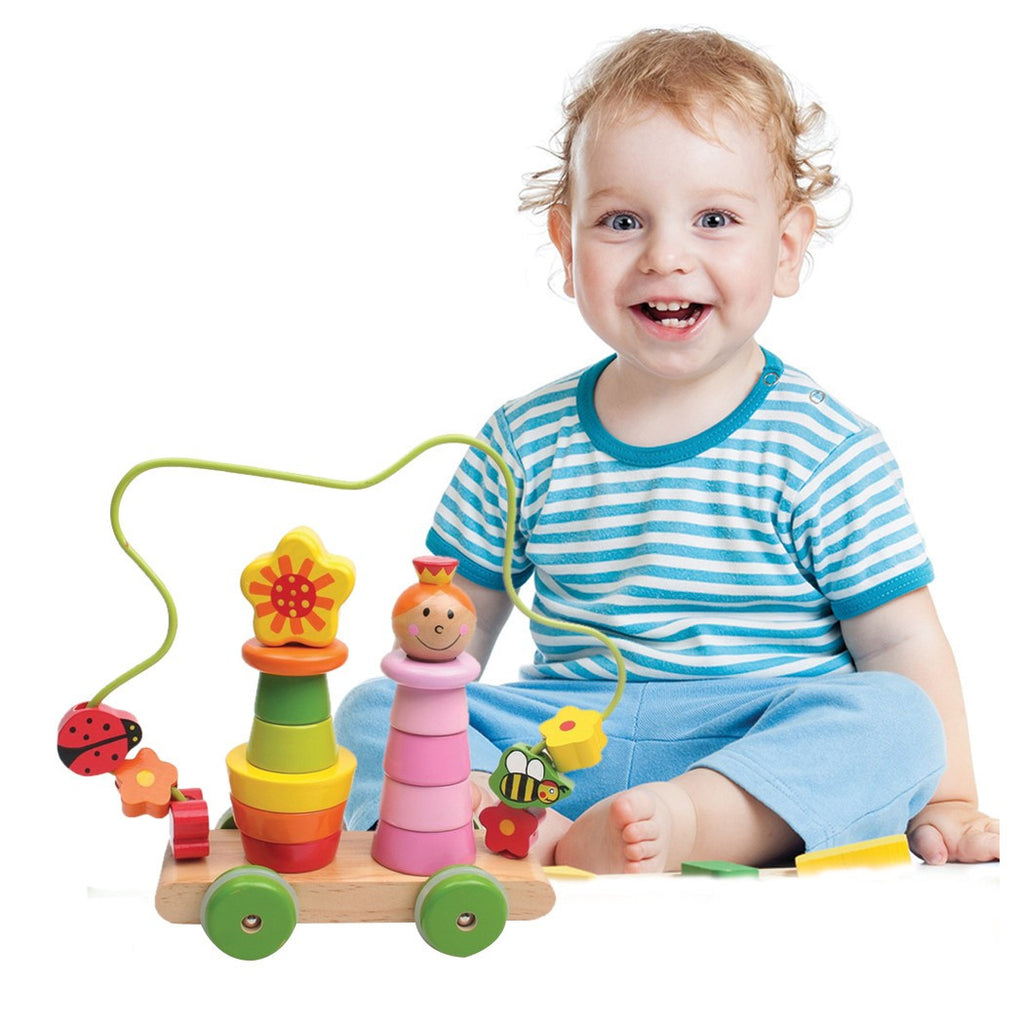 AKTIVITÄT SPIELZEUG AUTO KINDER HOLZ LERNSPIEL BABY