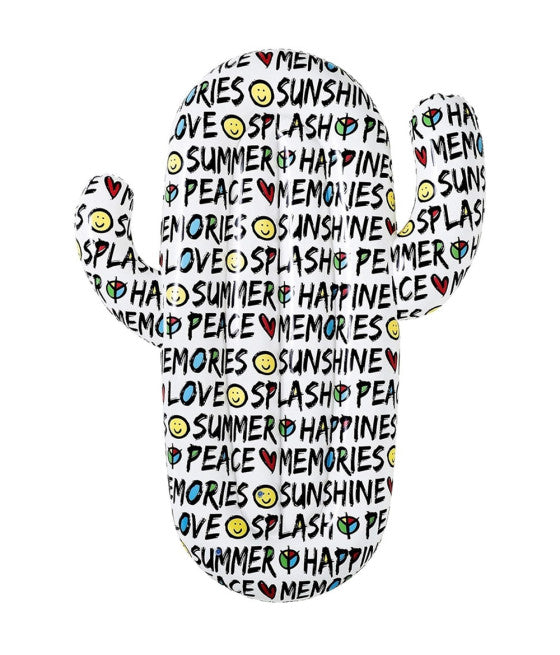 Aufblasbare Matratze in Kaktusform mit Zitaten, 185 x 155 cm, 016169