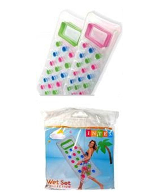 AUFBLASBARE MATRATZE 188X71CM TRANSPARENT MEERESSCHWIMMBAD 019966