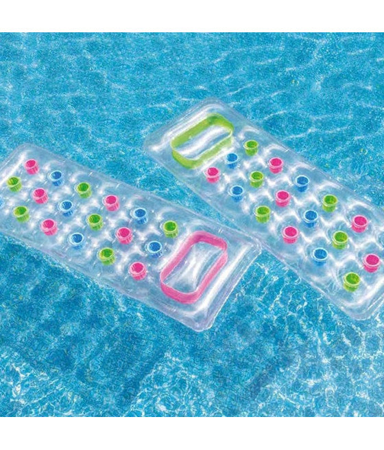 AUFBLASBARE MATRATZE 188X71CM TRANSPARENT MEERESSCHWIMMBAD 019966