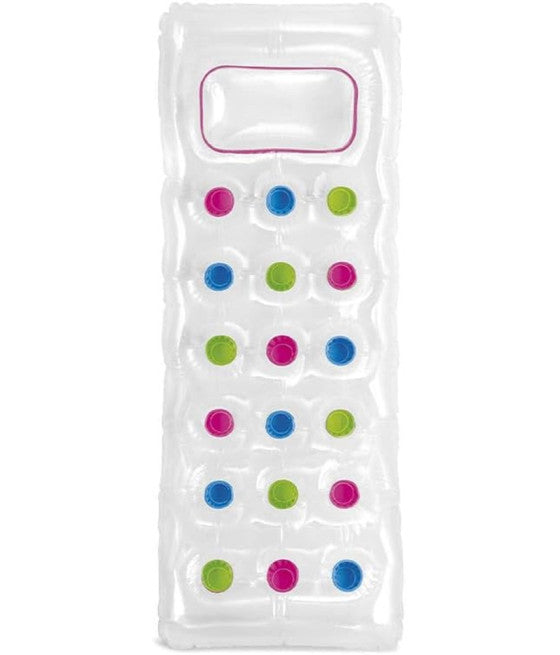 AUFBLASBARE MATRATZE 188X71CM TRANSPARENT MEERESSCHWIMMBAD 019966