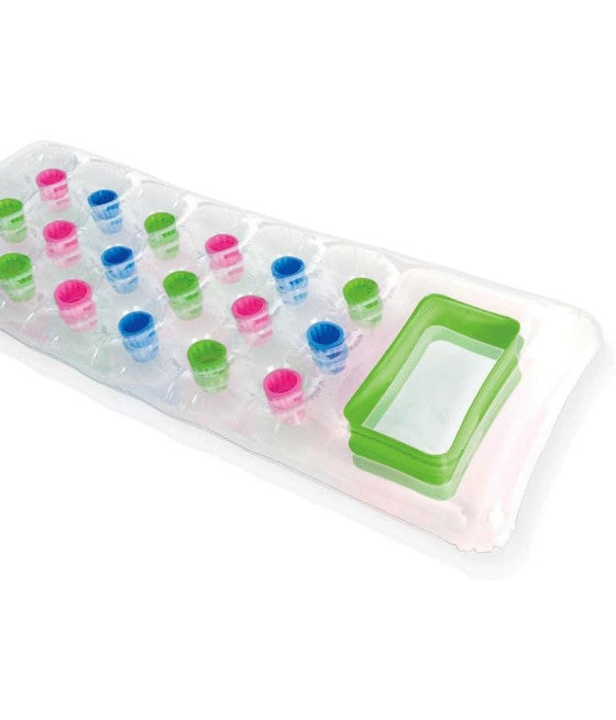 AUFBLASBARE MATRATZE 188X71CM TRANSPARENT MEERESSCHWIMMBAD 019966