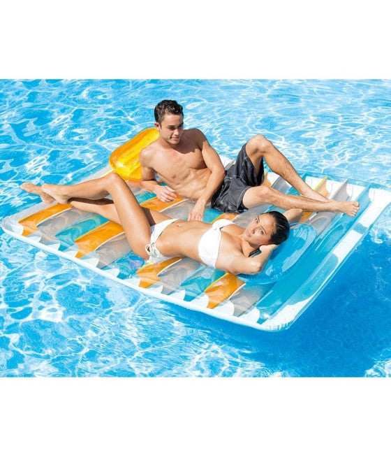 2-SITZER LUFTMATRATZE MIT DOPPELKISSEN 198 X 160 CM MULTICOLOR