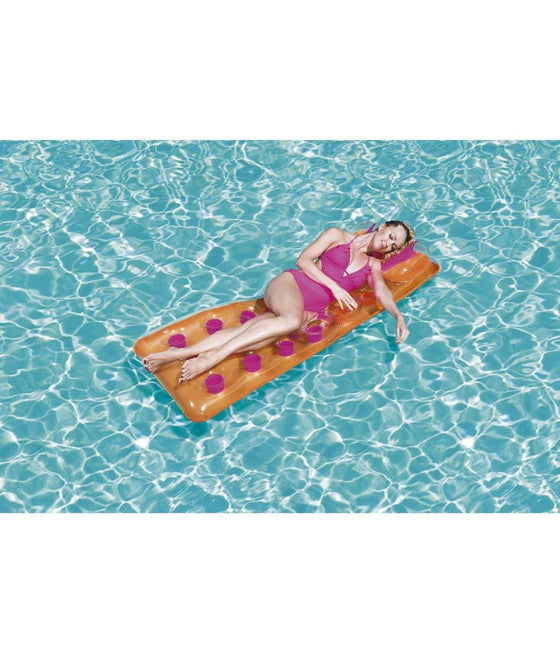 AUFBLASBARE MATRATZE MIT 18-LOCH-KISSEN 188X71 CM 43015