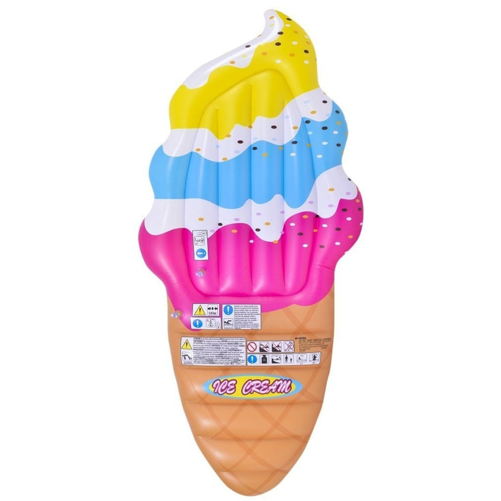 Aufblasbare Matratze aufblasbarer Kegel mit Eistüte aus PVC SEA SWIMMING POOL 170 x 79CM