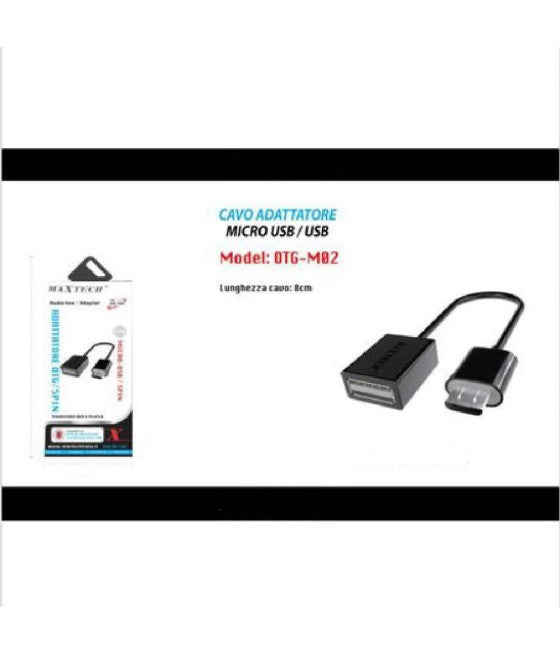 ACVO MICRO USB/USB CELLULARE OTG/5PIN 8CM MAXTECH OTG-M02