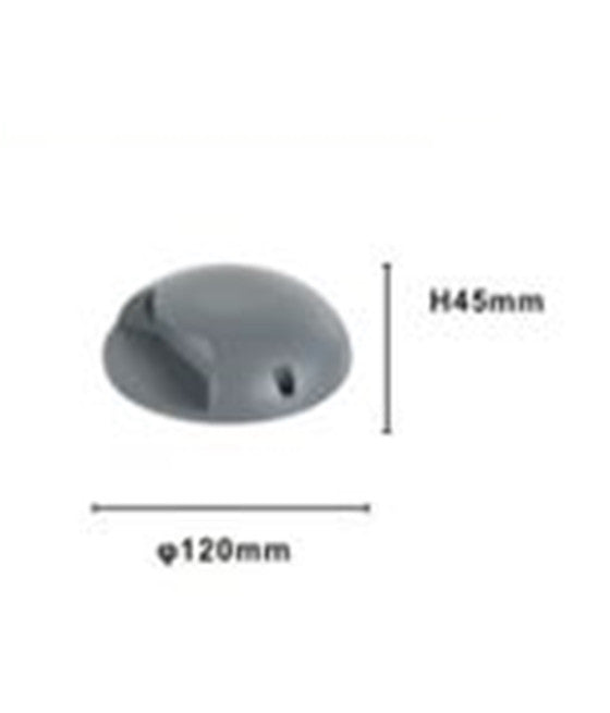 4 W RUNDER GRAUER LED-WEGSTRAHLER, KALTES LICHT 6500 K 33610