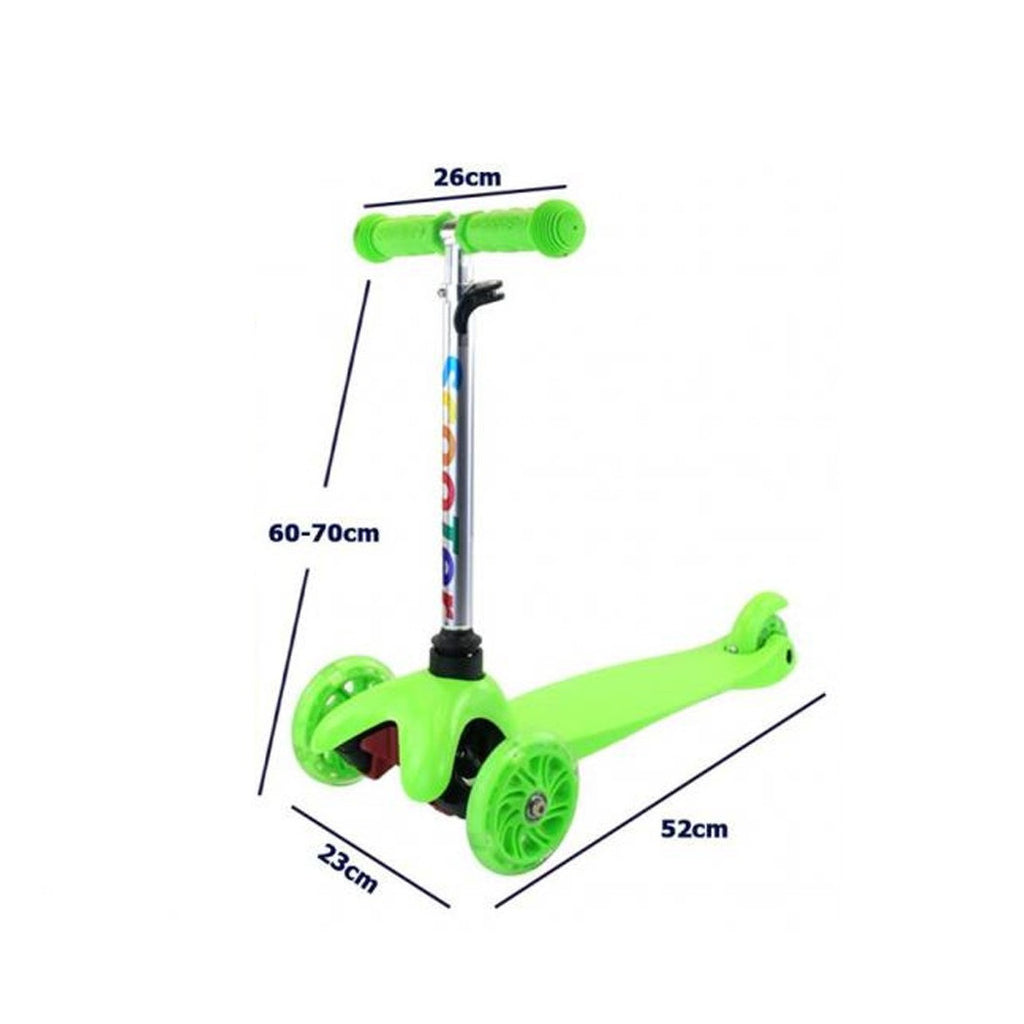 3-RAD-SCOOTER FÜR JUNGEN/MÄDCHEN, HÖHENVERSTELLBAR, MIT LED-LICHTERN UND BREMSE