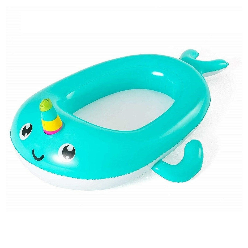 AUFBLASBARE NARWHAL FORM SCHLAUCHBOOT MEER POOL 118X89 CM KINDER 34120