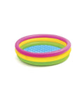 3-RING AUFBLASBARES SCHWIMMBAD GRÜN GELB FUCHSIA 114X25CM BABY