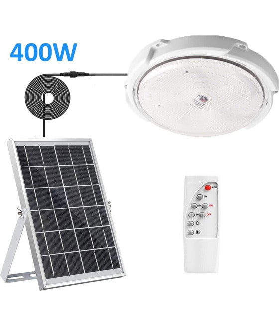 400W SOLARPANEL LED DECKENLEUCHTE MIT DÄMMERUNGSSENSOR IP65