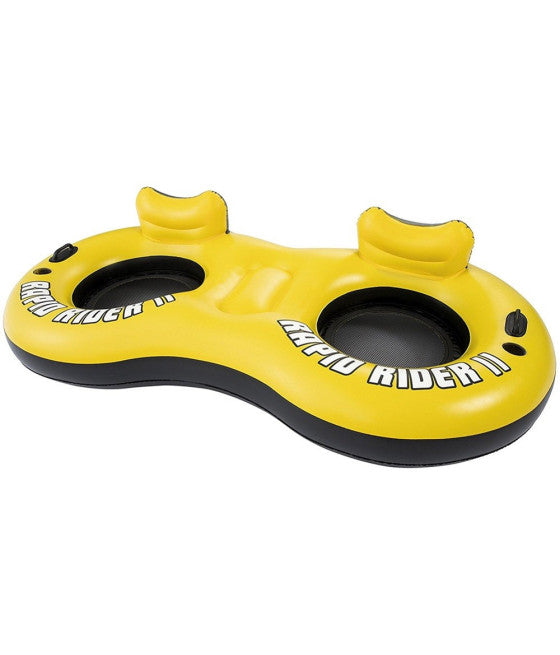 2-SITZ-SESSEL MIT AUFBLASBARER MATRATZE UND RÜCKENLEHNE, GETRÄNKEHALTERNETZ