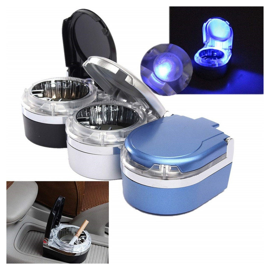 ASCHENBECHER MIT LED LICHT SELBSTKLEBEND BÜRO ASCHENBECHER TISCH AUTOZUBEHÖR