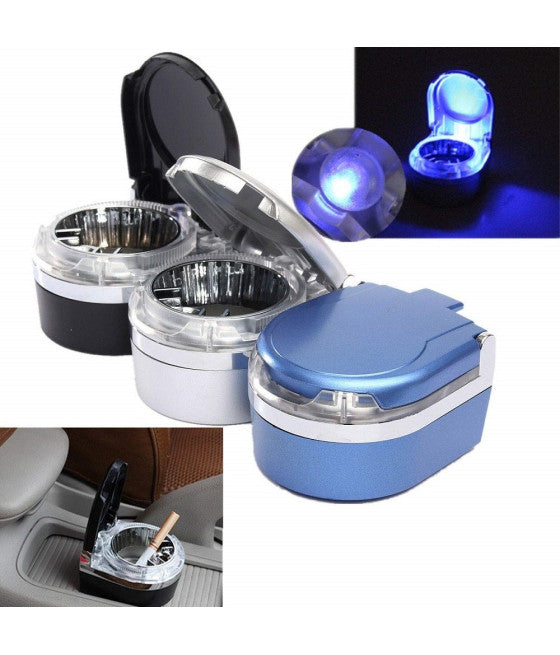 ASCHENBECHER MIT LED LICHT SELBSTKLEBEND BÜRO ASCHENBECHER TISCH AUTOZUBEHÖR