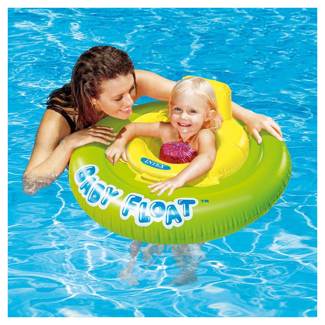 AUFBLASBARE RETTUNGSBOJE FÜR KINDER AUFBLASBARES SEEBABY MIT HÖSCHEN UND RÜCKENLEHNE 76CM FLUO