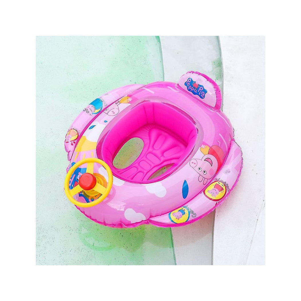 AUFBLASBARE BABYSCHWIMMWESTE FÜR MÄDCHEN MIT HÖSCHEN UND RÜCKENLEHNE 70 CM FARBE ROSA