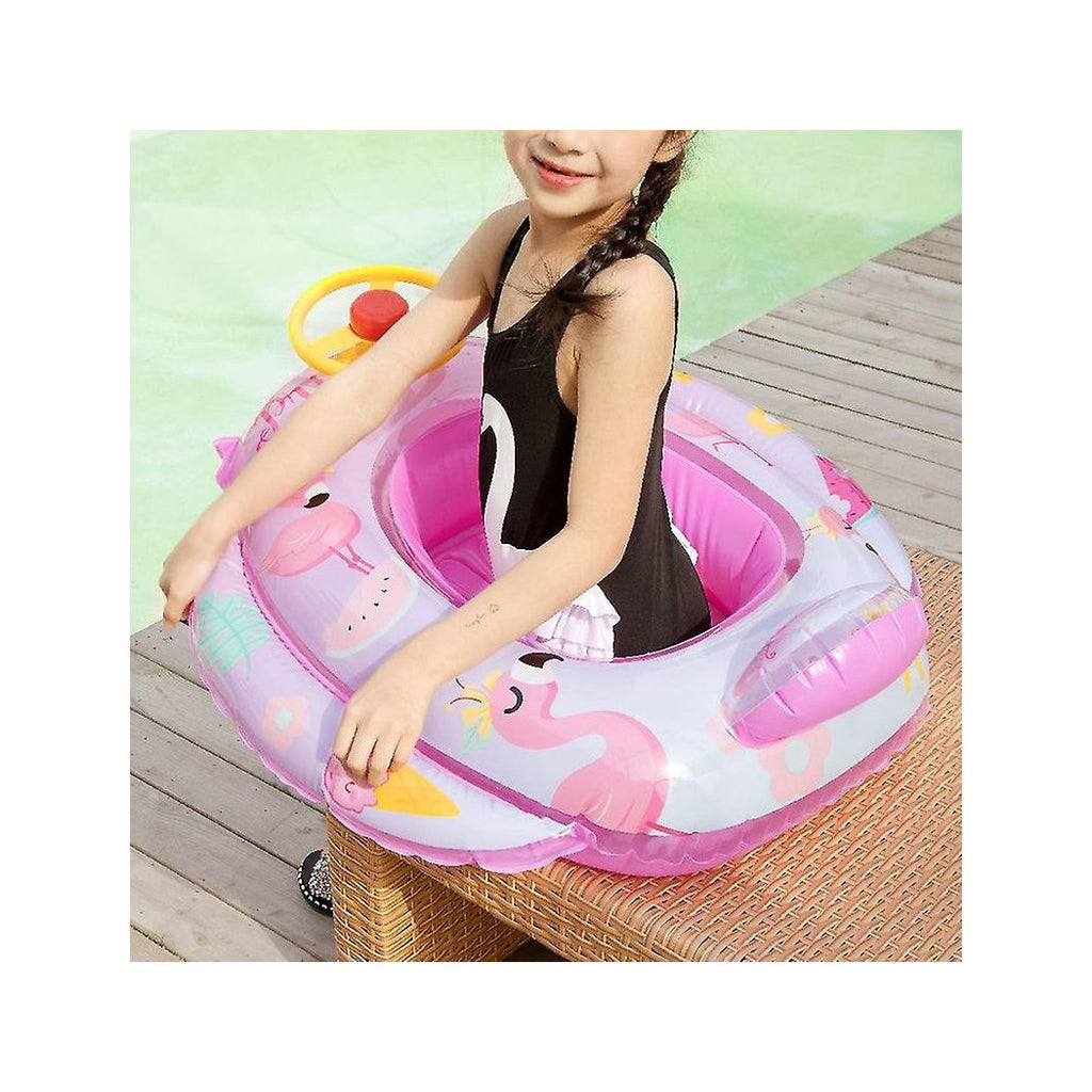 AUFBLASBARE BABYSCHWIMMWESTE FÜR MÄDCHEN MIT HÖSCHEN UND RÜCKENLEHNE 70 CM FARBE ROSA