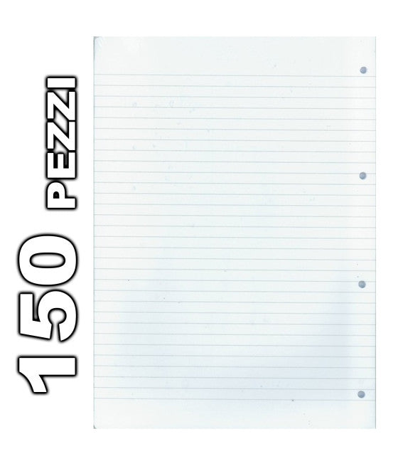 150 PERFORIERTE BLÄTTER FÜR RINGED A4 NOTEBOOKS 1R 60gr SCHOOL OFFICE