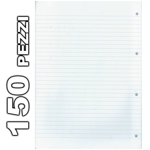 150 PERFORIERTE BLÄTTER FÜR RINGED A4 NOTEBOOKS 1R 60gr SCHOOL OFFICE