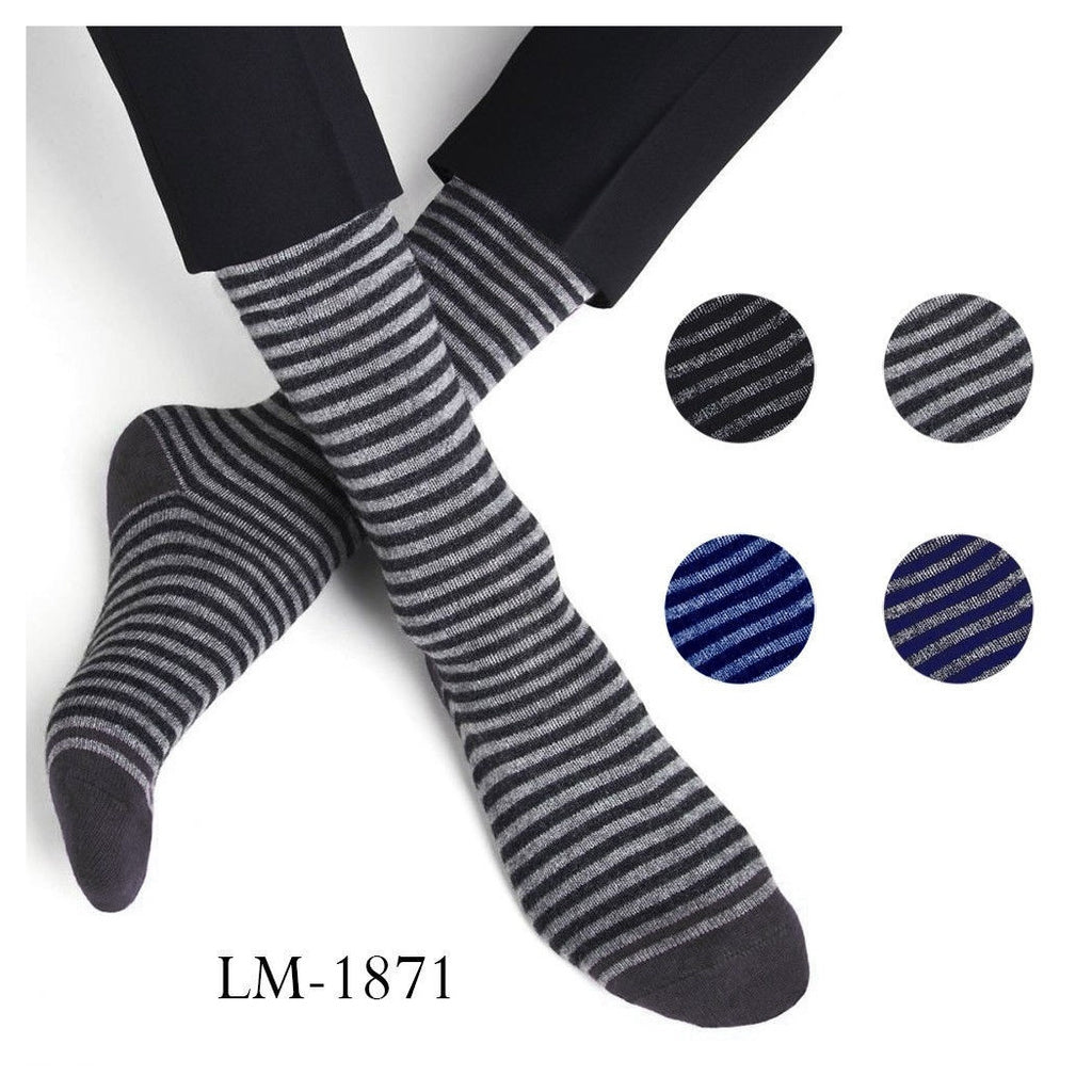 12 PAAR LANGE BAUMWOLLSOCKEN FÜR HERREN, VERSCHIEDENE FARBEN, RIGHINI LM-1871