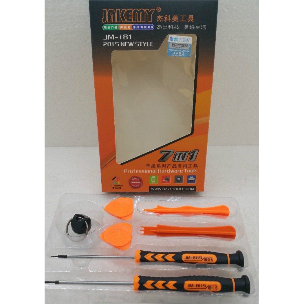 7-in-1 JAKEMY JM-I81 TOOLS CELL PHONE DISMOUNTING KIT