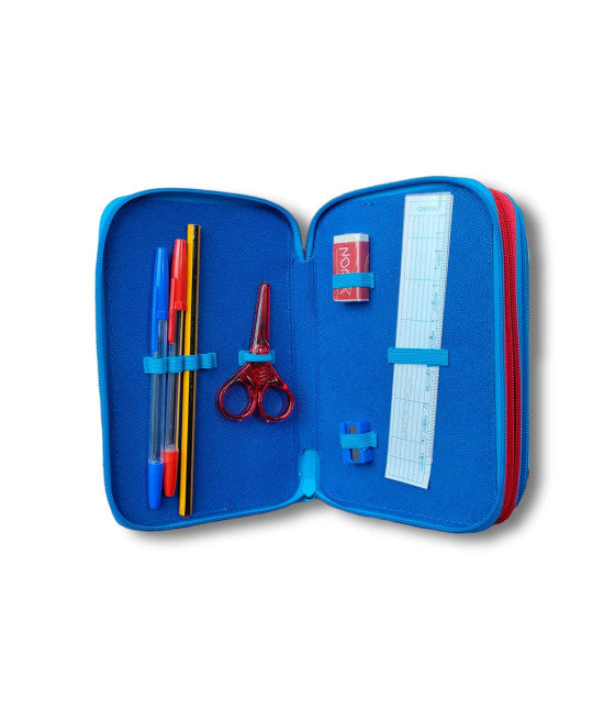 3-REISSVERSCHLUSS-SCHULMÄPPCHEN MICKEY MOUSE MIT BUNTSTIFTEN UND MARKERN MM