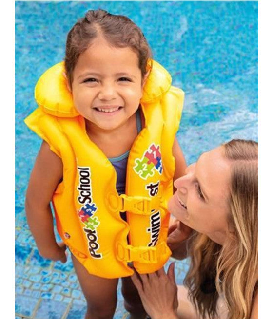 AUFBLASBARE SCHWIMMWESTE 50X47CM KINDER SCHWIMMEN 58660