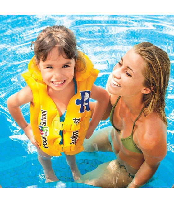 AUFBLASBARE SCHWIMMWESTE 50X47CM KINDER SCHWIMMEN 58660